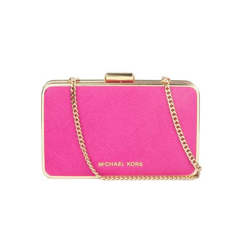 michael kors pink clutch